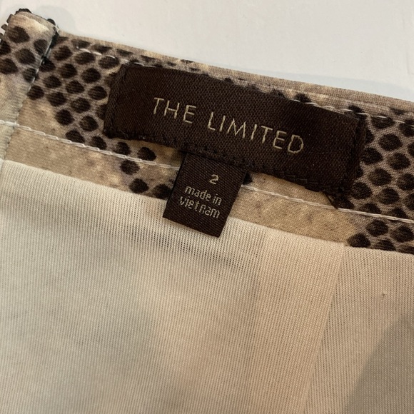 The Limited Brown Tan Snakeskin Pencil Skirt Size 2 Back Zip - Picture 9 of 12
